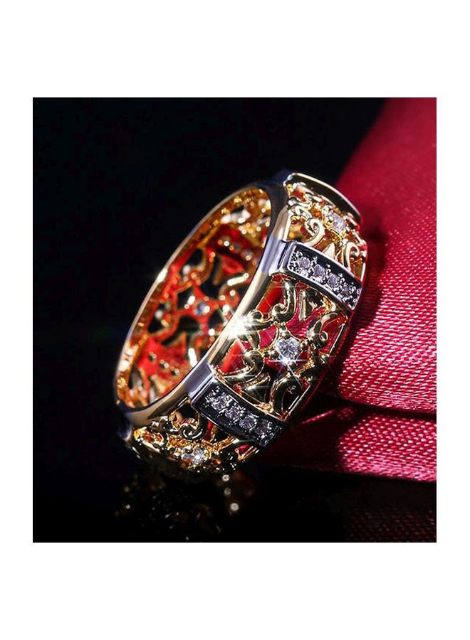 بيوينتي خاتم بتصميم وردة ومرصع بالزركونيا المكعبة - Image 5