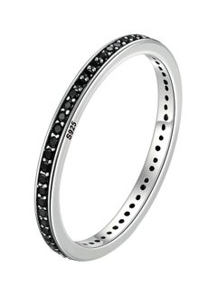 925 Sterling Silver Cubic Zirconia Studded Ring