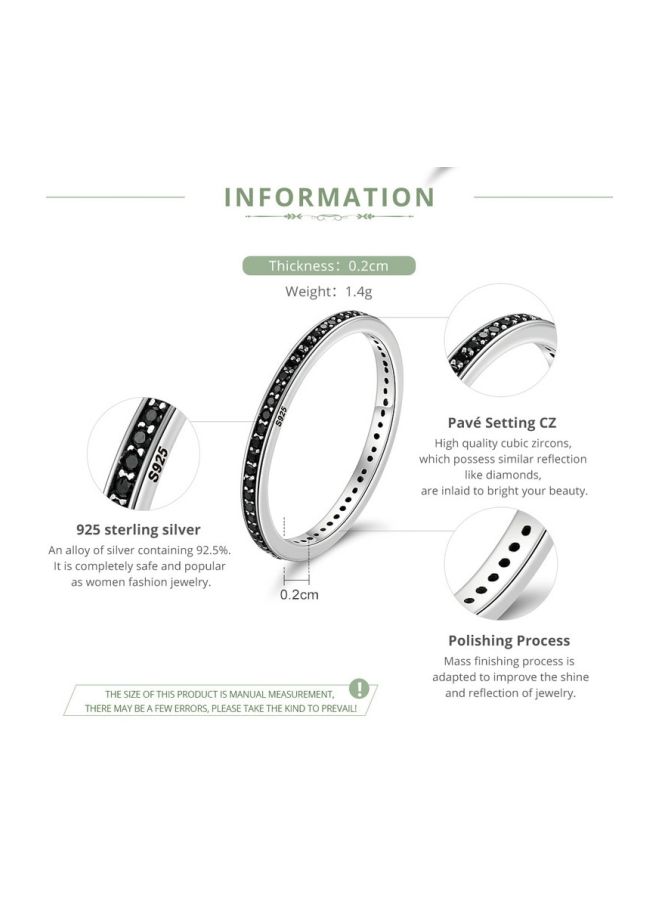 Beauenty - 925 Sterling Silver Cubic Zirconia Studded Ring - Image 1