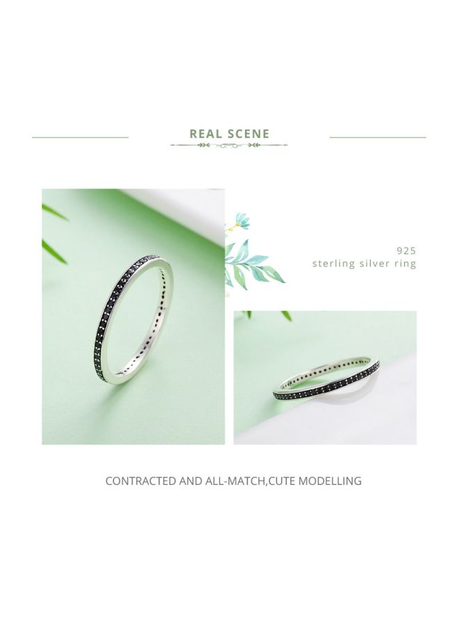 Beauenty - 925 Sterling Silver Cubic Zirconia Studded Ring - Image 1