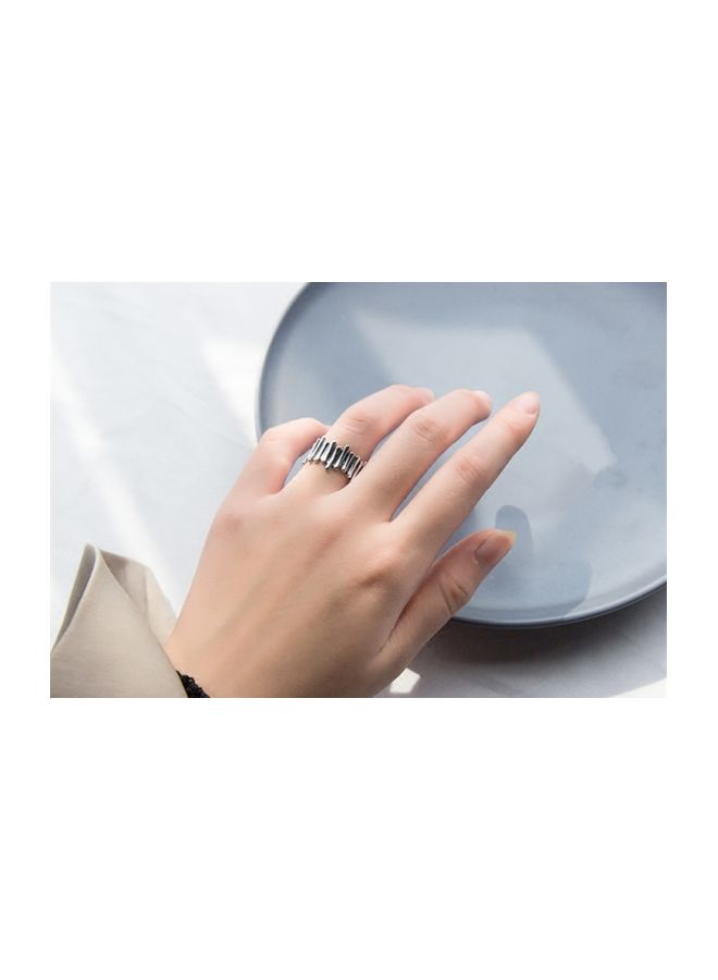 بيوينتي خاتم من الفضة الإسترليني 925 بتصميم هندسي - Image 5