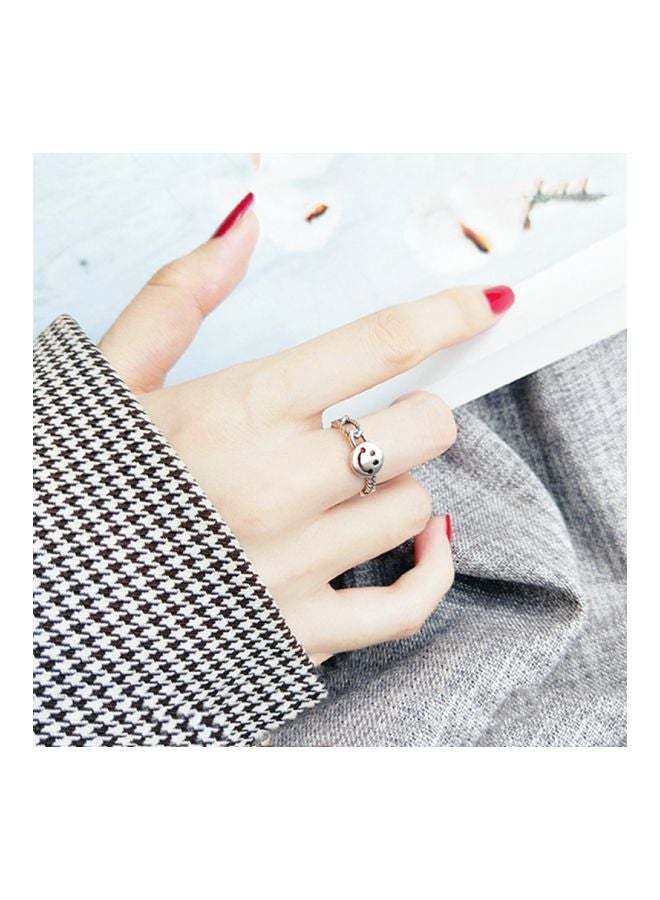 Beauenty 925 Sterling Silver Hollow Smiling Face Ring  - Image 4
