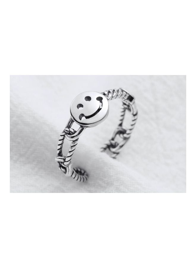 Beauenty 925 Sterling Silver Hollow Smiling Face Ring  - Image 5