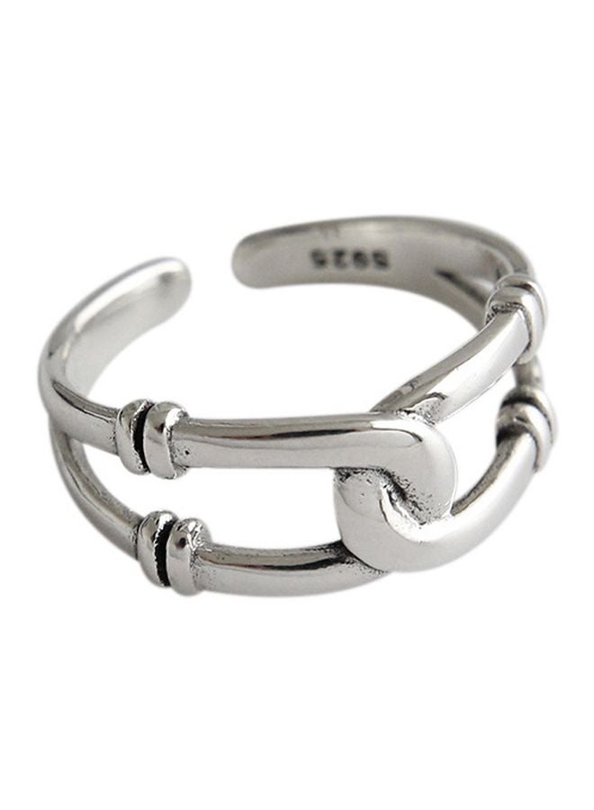 Beauenty - 925 Sterling Silver Crossed Chain Ring - Image 1