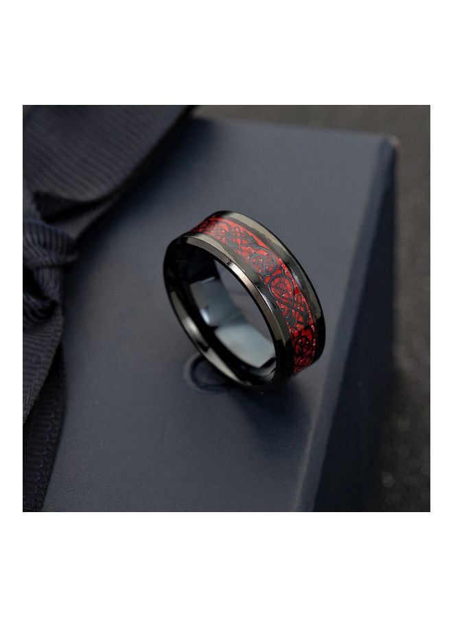 Beauenty Stainless Steel Dragon Inlay Ring  - Image 2