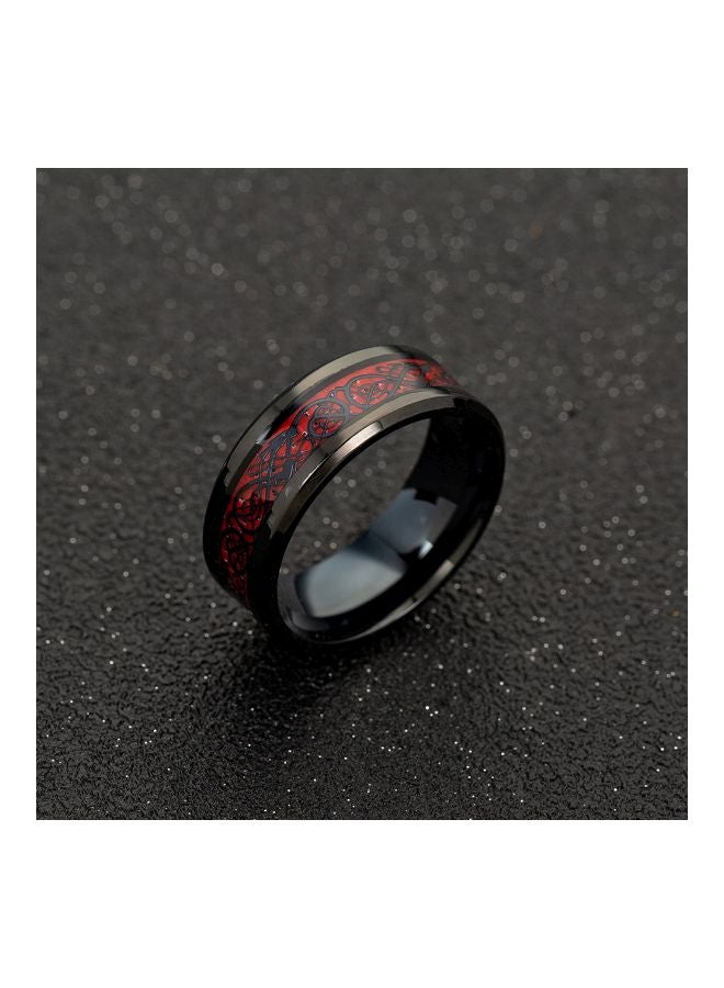 Beauenty Stainless Steel Dragon Inlay Ring  - Image 3