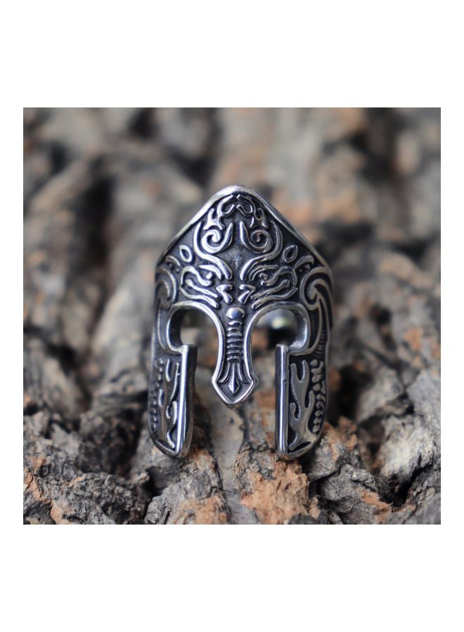Beauenty Stainless Steel Viking Warrior Helmet Shaped Ring  - Image 2