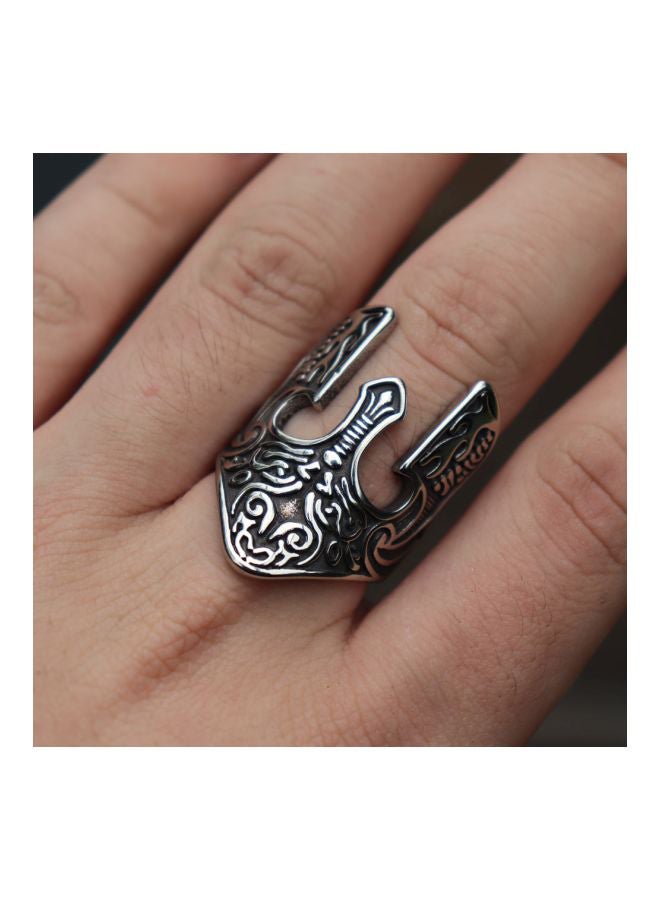 Beauenty Stainless Steel Viking Warrior Helmet Shaped Ring  - Image 3