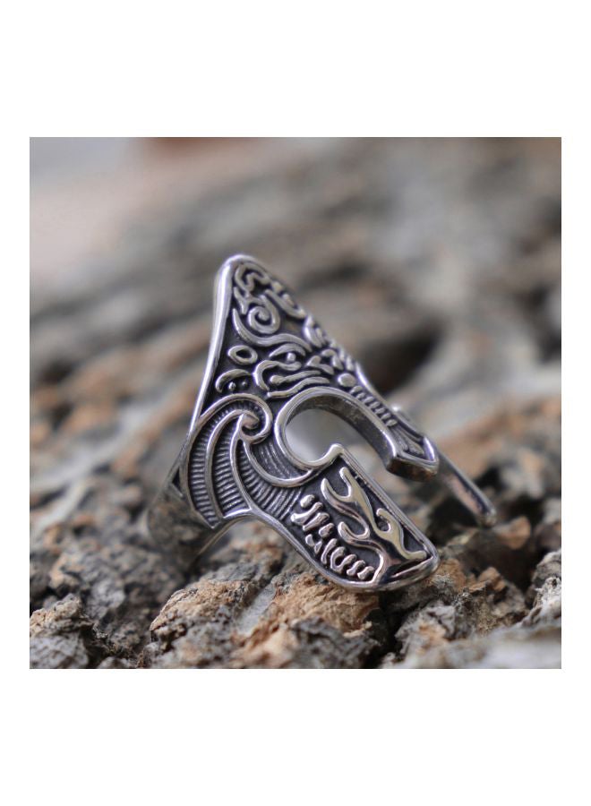 Beauenty Stainless Steel Viking Warrior Helmet Shaped Ring  - Image 5
