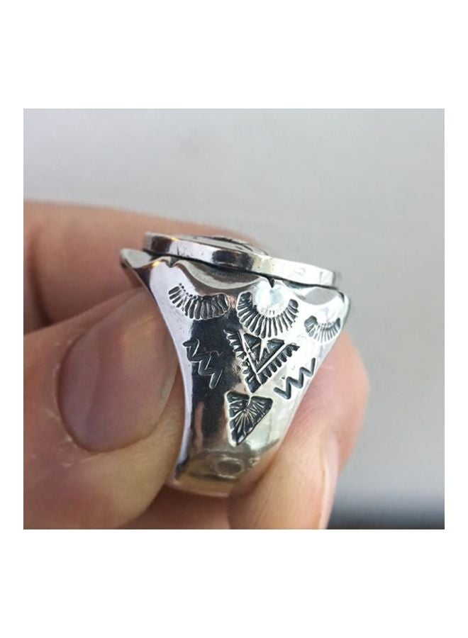 Beauenty Stainless Steel Hobo Nickel Brave Skull Engraved Ring  - Image 2