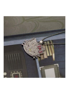 Beauenty Tin Alloy Crystal Studded Hello Kitty Pendant Necklace  - Image 3