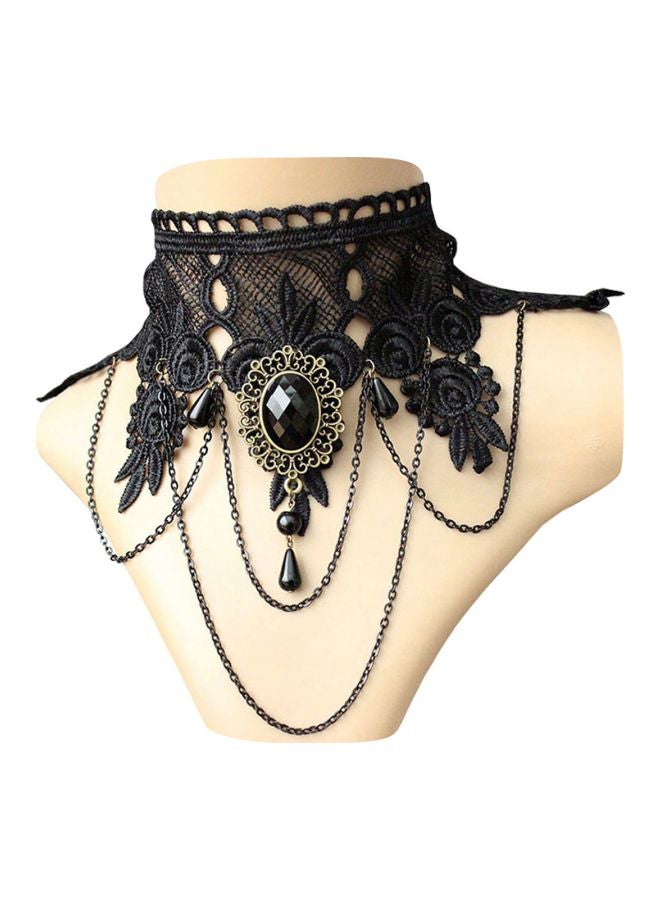 Beauenty Crystal Studded Lace Necklace  - Image 1