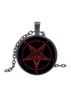 Zinc Alloy Vintage Pentagram Pattern Pendant Necklace