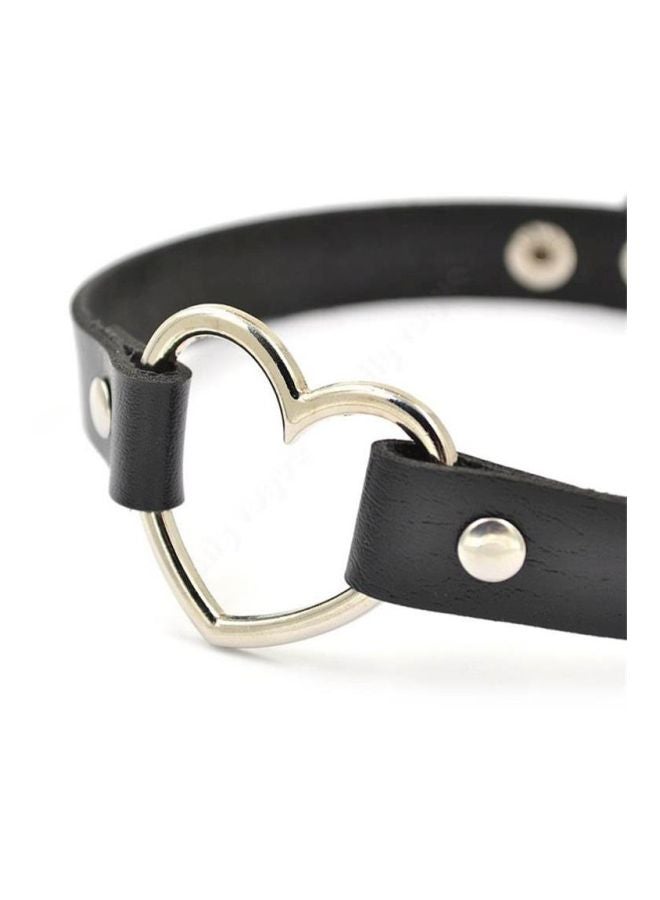 Beauenty Leather Heart Shaped Choker Necklace  - Image 3