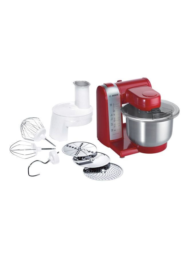 BOSCH Stainless Steel Kitchen Machine 3.9 L 600.0 W MUM48R1GB Red  - Image 1