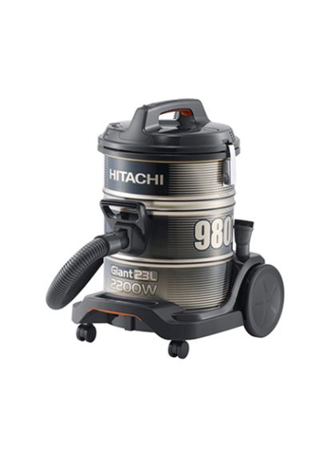 هيتاشي مكنسة كهربائية أسطوانية بقدرة 2200 وات 23 L 2200 W CV-980D أسود/ذهبي  - Image 2