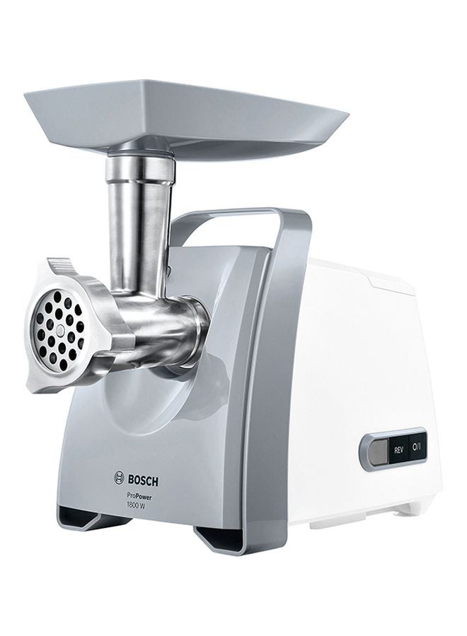 بوش - مفرمة لحم برو باور بقدرة 1800 وات 1800.0 W MFW66020GB أبيض/فضي - Image 1