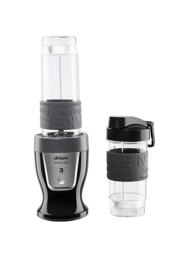 أرزوم - خلاط شخصي شيك آند تيك بقدرة 300 وات 300 W AR1032 أسود / رمادي / شفاف - Image 1