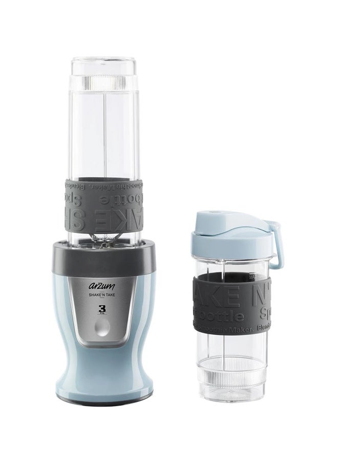 Arzum Electric Shake'N Take Cool Personal Blender 300W AR1032 Light Blue/Grey/Clear  - Image 1