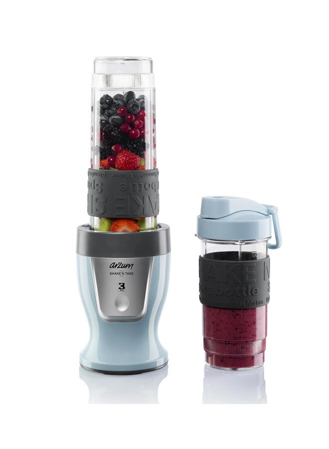 Arzum Electric Shake'N Take Cool Personal Blender 300W AR1032 Light Blue/Grey/Clear  - Image 2