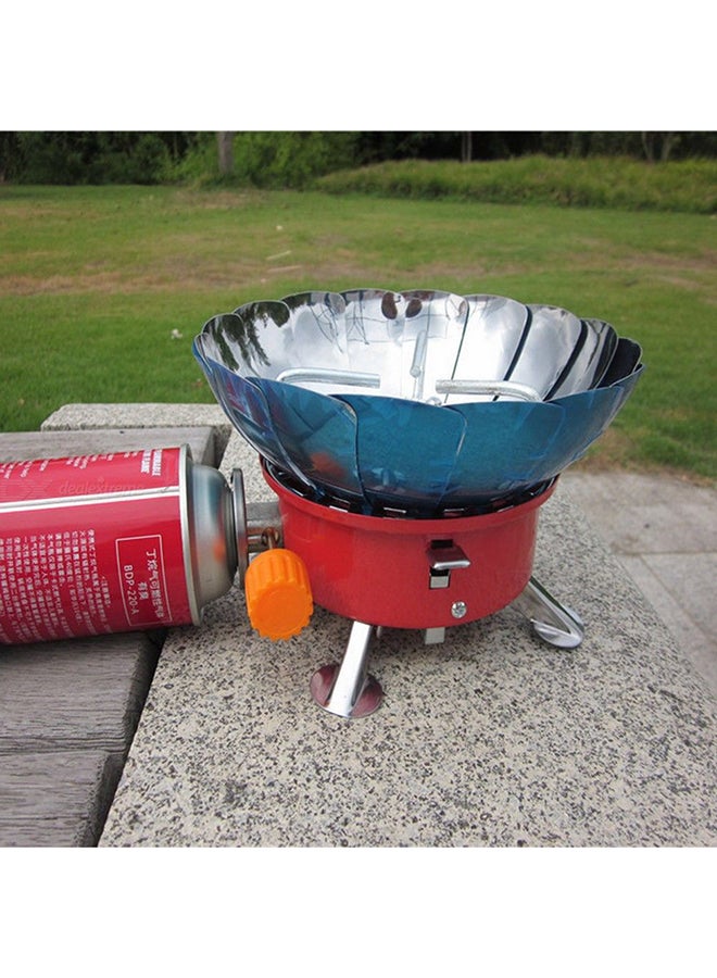 Aotu - Windproof 1-Burner Camping Stove - Red/Blue - Image 1
