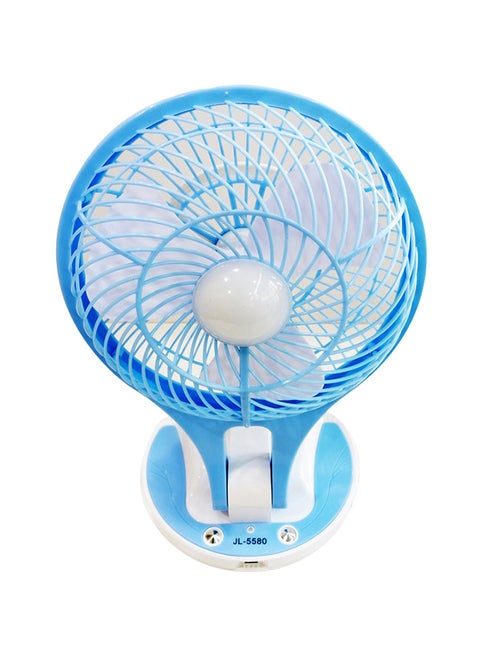 Mini Portable Fan with LED Light JL-5580 Blue