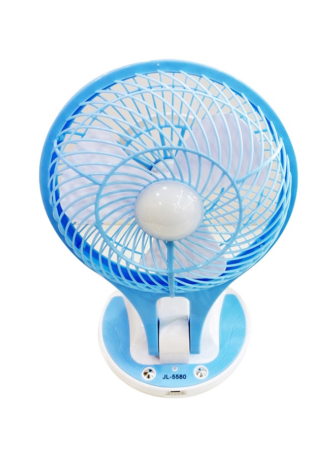 Lucky - Mini Portable Fan with LED Light JL-5580 Blue - Image 1