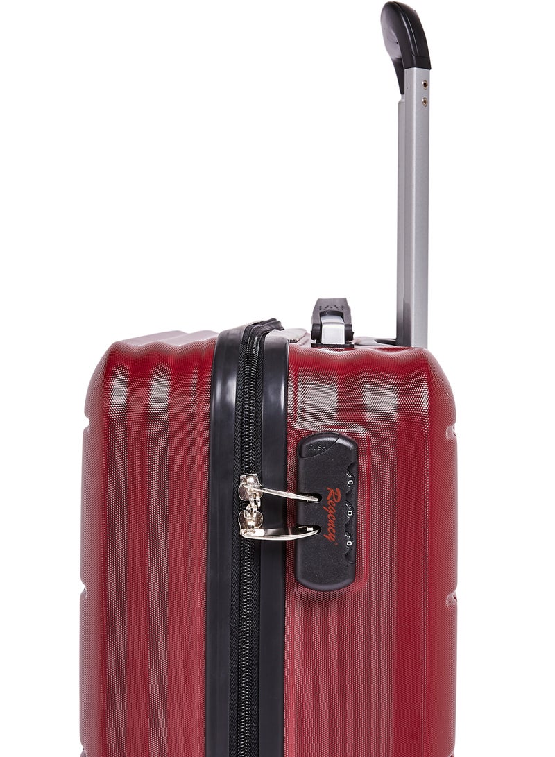 Regency New Legion Hardside Small Cabin Luggage Trolley Burgundy - Image 4