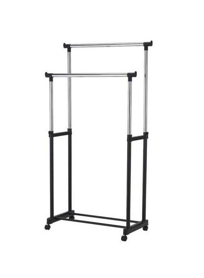 Telescopic Clothes Rack Silver/Black 750mm