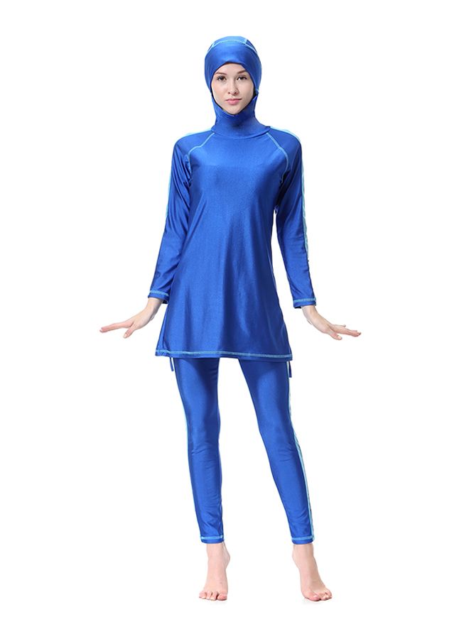 Hanyimidoo - Sun Protection Conservative Swimwear Burkinis Blue - Image 1