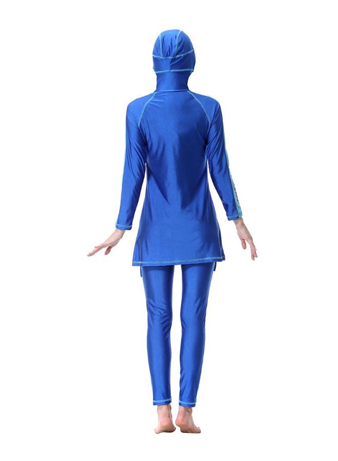 Hanyimidoo - Sun Protection Conservative Swimwear Burkinis Blue - Image 1