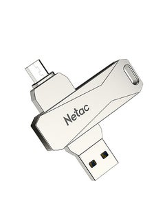 Netac Micro USB Double Interface Flash Drive Plug U381_2 Silver  - Image 4