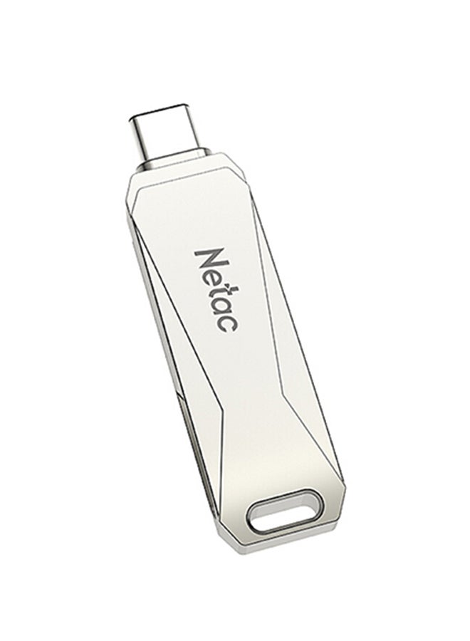 Netac - Type-C USB Double Interface Flash Drive Plug U782C Silver - Image 1