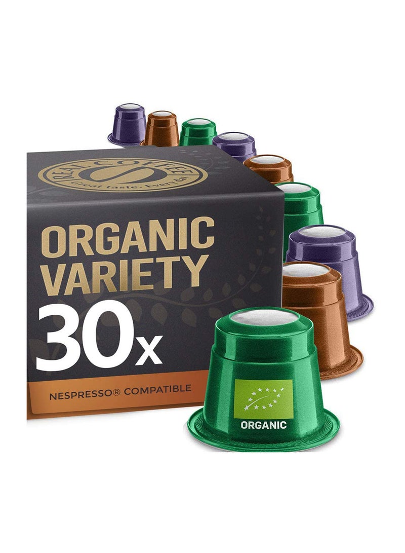 30 Nespresso Compatible Organic Selection Capsules 150grams