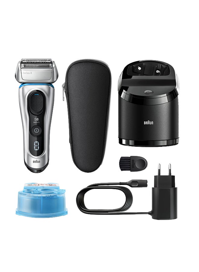 BRAUN Series 8 8390cc Smart Sonic Technology Shaver Set Silver/Black  - Image 2