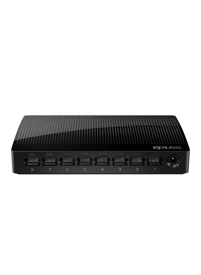 Tenda 8-Port Gigabit Ethernet Desktop Switch Black  - Image 1