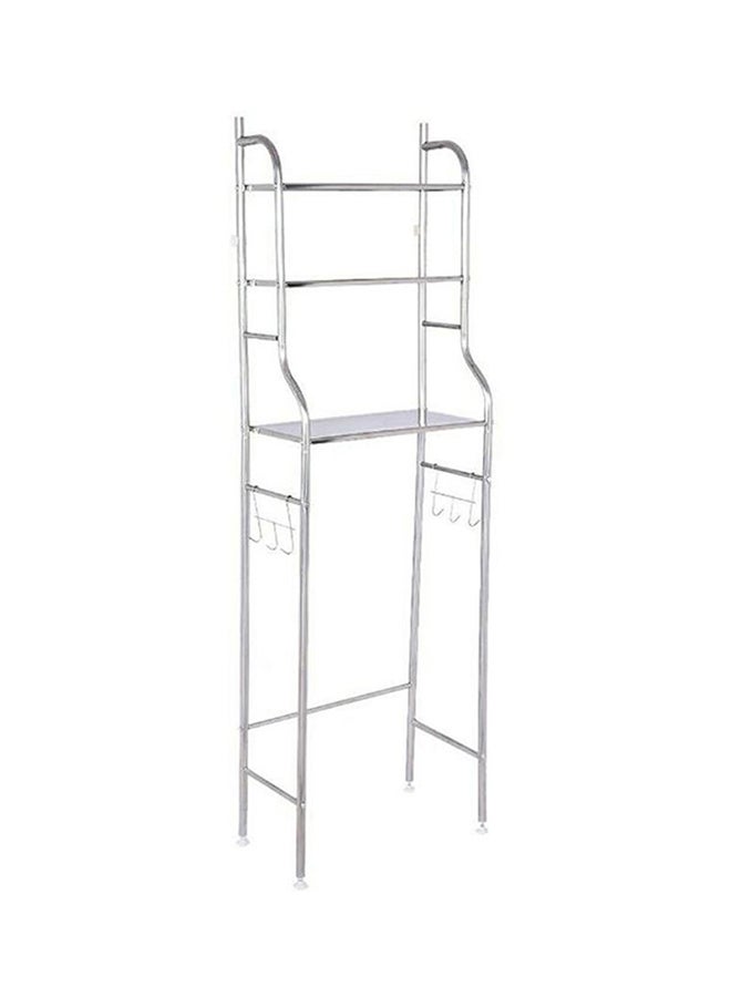 Royal Polar 3-Tier Over The Toilet Shelf Rack Silver  - Image 1