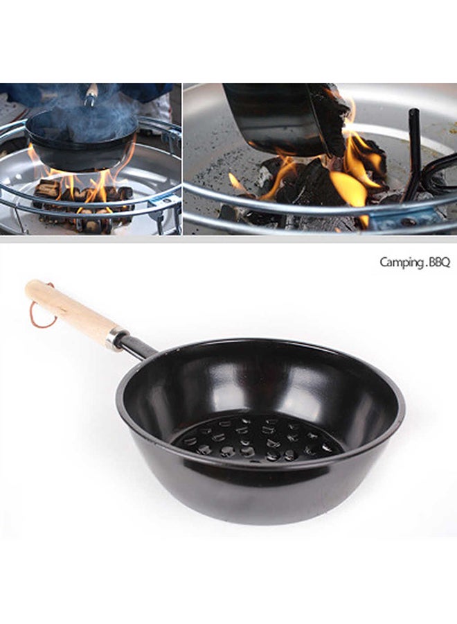 Generic - Charcoal Starter Pan With Handle Black 16centimeter - Image 1