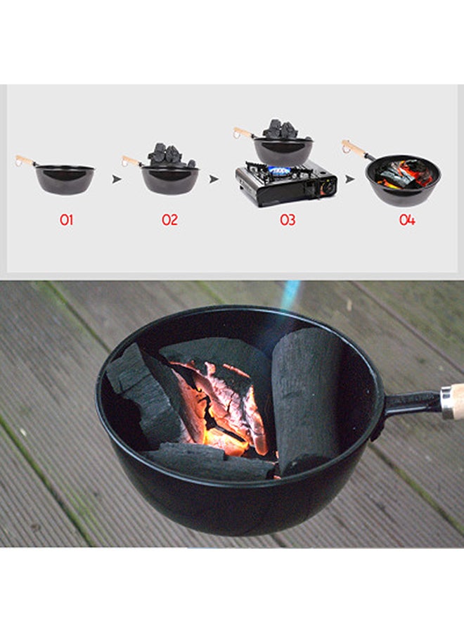 Generic - Charcoal Starter Pan With Handle Black 16centimeter - Image 1