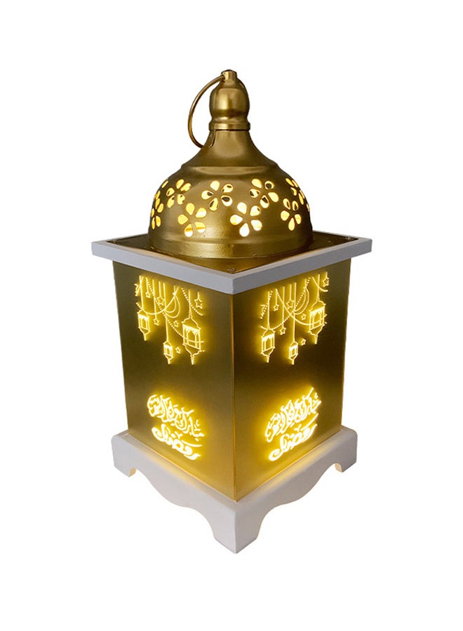 SAPU Ramadan Lantern With LED Light Gold 29.5x14x14cm - Image 1