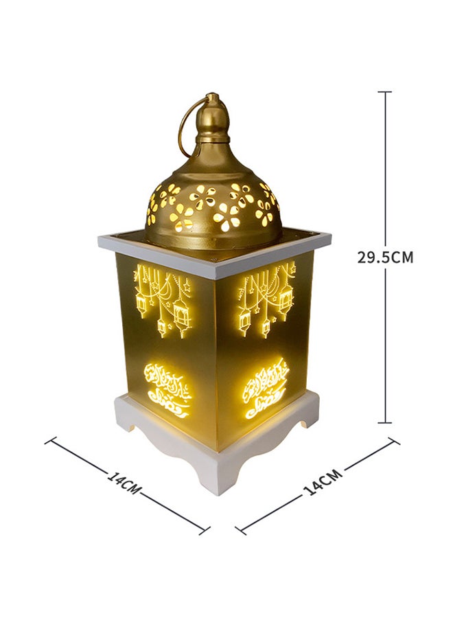 SAPU Ramadan Lantern With LED Light Gold 29.5x14x14cm - Image 2