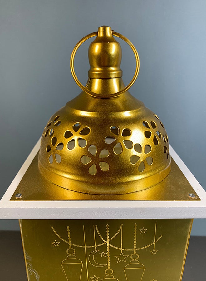 SAPU Ramadan Lantern With LED Light Gold 29.5x14x14cm - Image 3
