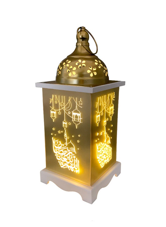 SAPU Ramadan Lantern With LED Light Gold 34x14x14cm - Image 1