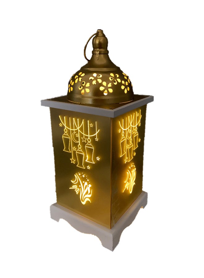 SAPU Ramadan Lantern With LED Light Gold 34x14x14cm  - Image 1