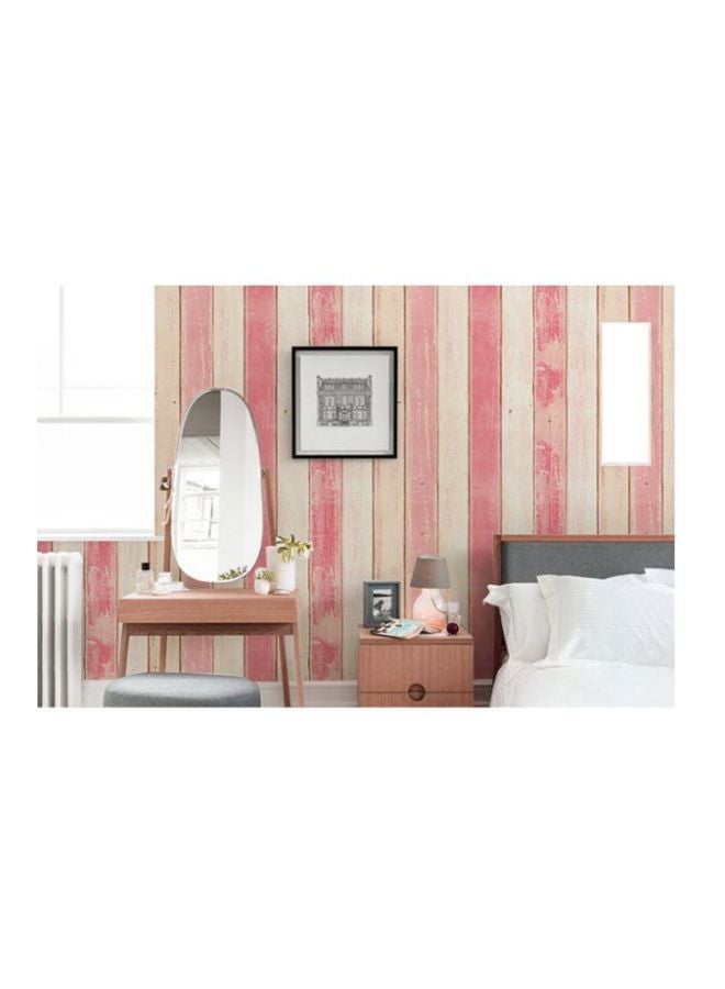Qiangtie Vintage Style Self-Adhesive Wall Sticker Pink 5x0.6meter