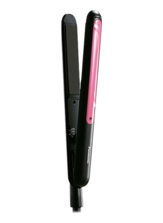2-Way Smooth Sliding Ceramic Plate Hair Straightener Curler, Eh-Hv21 Black/Pink - v1589453791/N37819164A_1