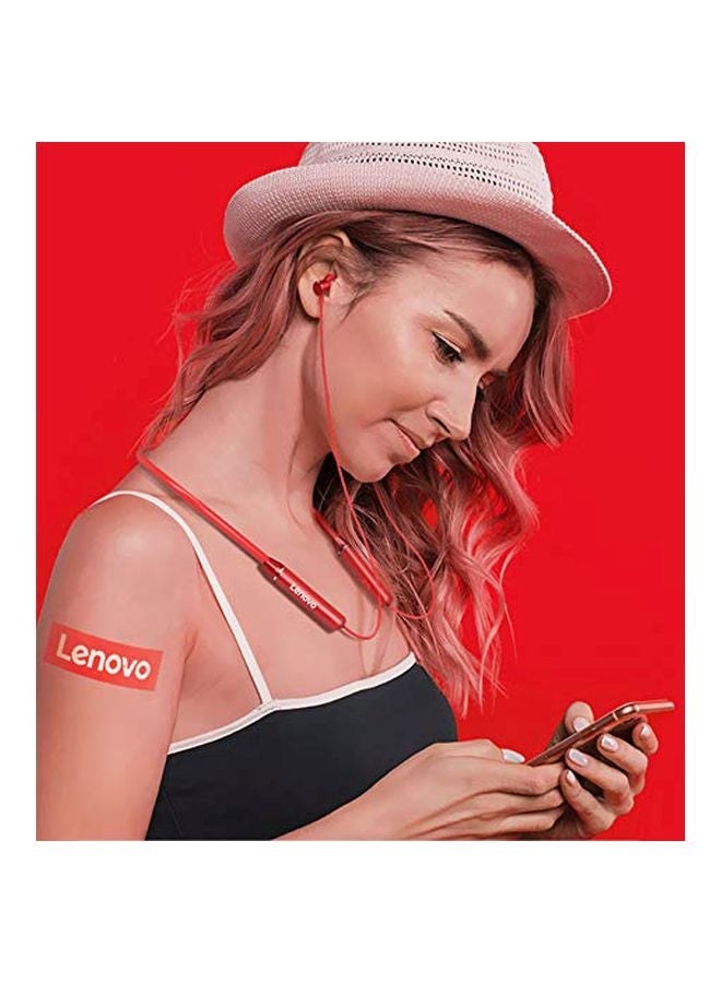 Lenovo HE05 In Ear Neckband Bluetooth Earphones Red - Image 2