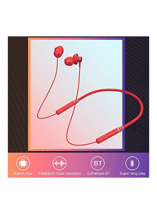 Lenovo HE05 In Ear Neckband Bluetooth Earphones Red - Image 3