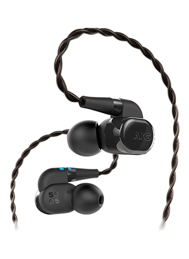 اي كي جي سماعة أذن داخلية سلكية مع ميكروفون أسود - Image 1