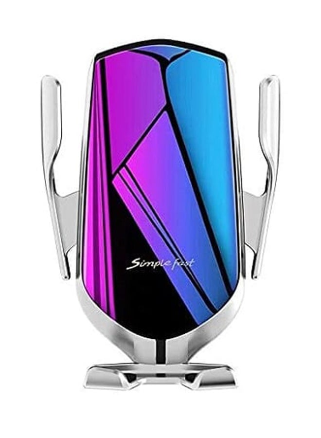 شاحن سيارة لاسلكي R2 بجهاز استشعار ذكي فضي - Image 1